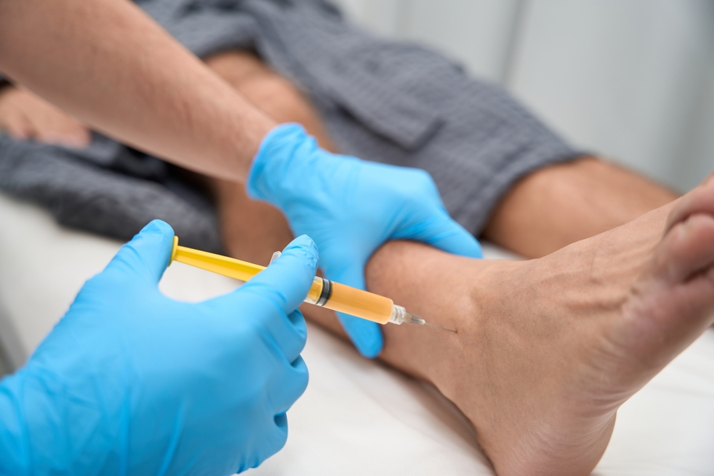 Clinical glucopuncture injection procedure — dextrose 5% therapy for lower extremity pain at Bregman Foot, Ankle & Nerve Center
